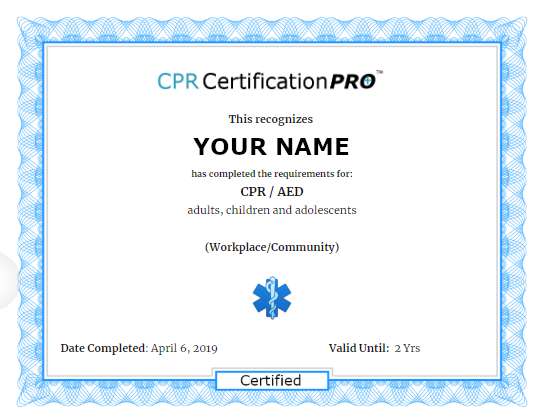 first aid training certificate template